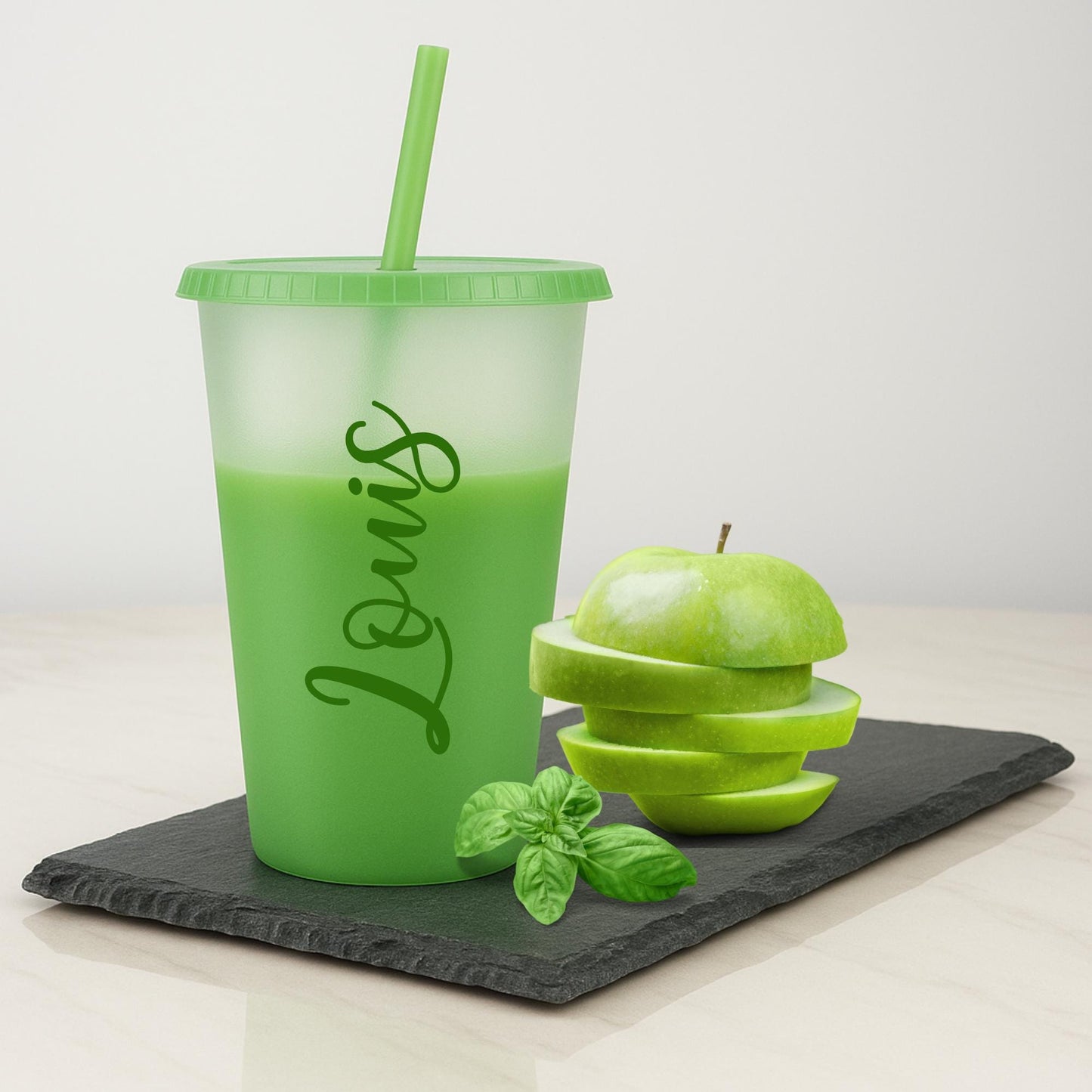 Color Changing Cups with Lids and Straws 16oz – Reusable Kids Plastic Cups – Custom Party Tumblers, Fun Summer Drinkware - BPA Free