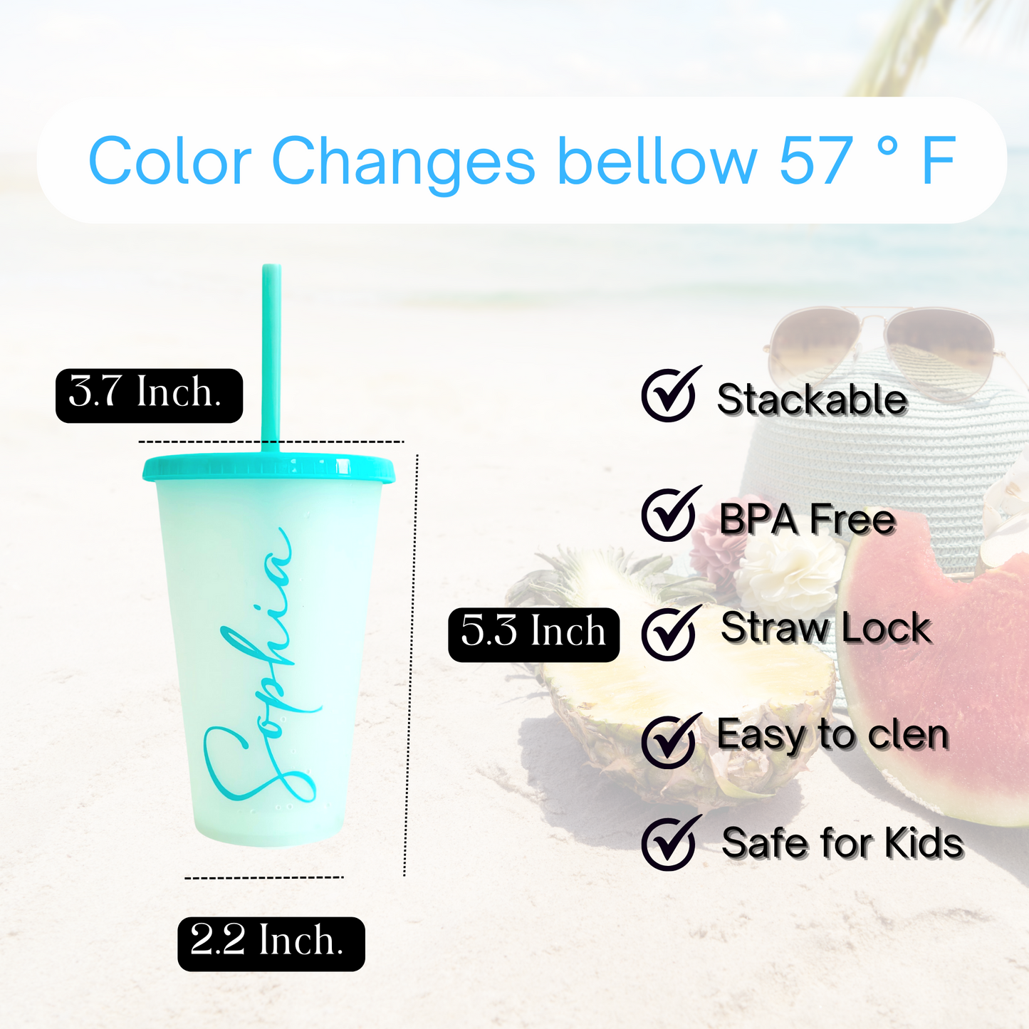 Personalized Color Changing 16oz cups