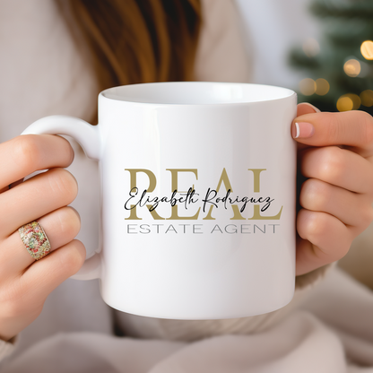 Personalized 12oz Real Estate Agent Ceramic Coffee Mug with Gift Box