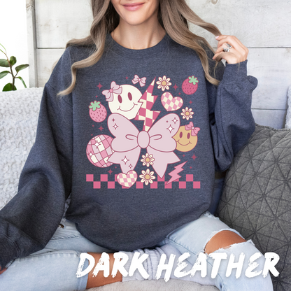 Coquette Valentines Sweatshirt for Kids Valentines Day Gifts