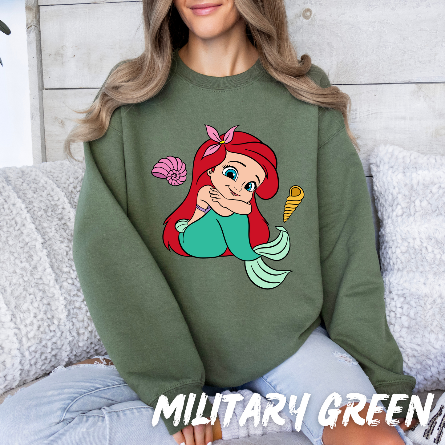 Baby Mermaid Valentine Sweatshirt - Perfect Gift for Valentine’s Day