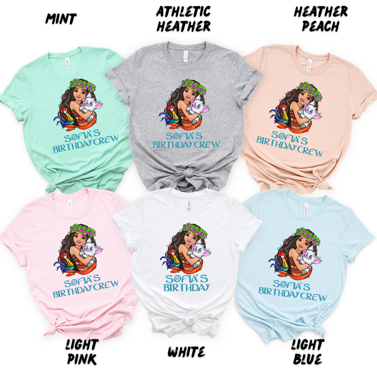 Personalized_Moana_Birthday Girl Shirts for Kids and Adults