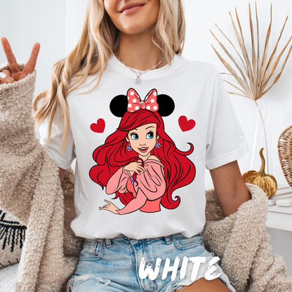 Mermaid Valentines Day Unisex T-Shirt for Adults and Kids