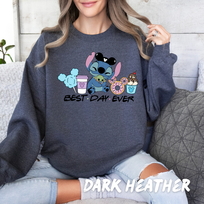 Best Day ever Sweatshirt - Adorable Characters - Matching Family Sweater