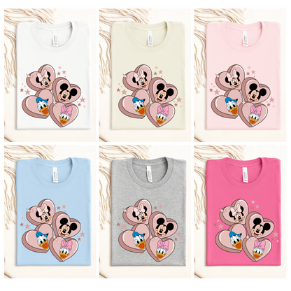 Cute Hearts Valentine Shirt for Adults and Kids