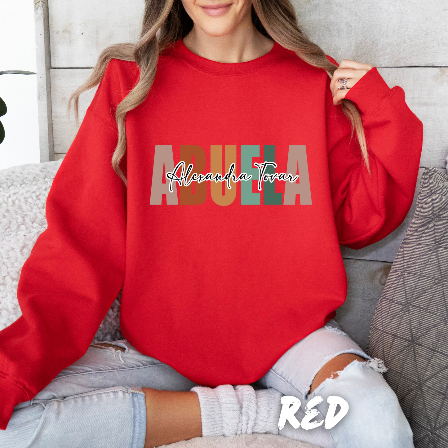 Custom "Abuela" Sweatshirt with her Name