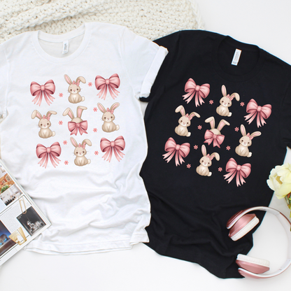 Cute Bunny and Pink Bow T-Shirt