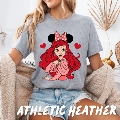 Mermaid Valentines Day Unisex T-Shirt for Adults and Kids