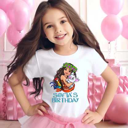 Personalized_Moana_Birthday Girl Shirts for Kids and Adults
