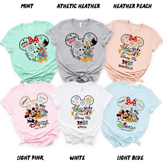Custom_Disney_ 2025 Matching Family Shirts for Adults and Kids