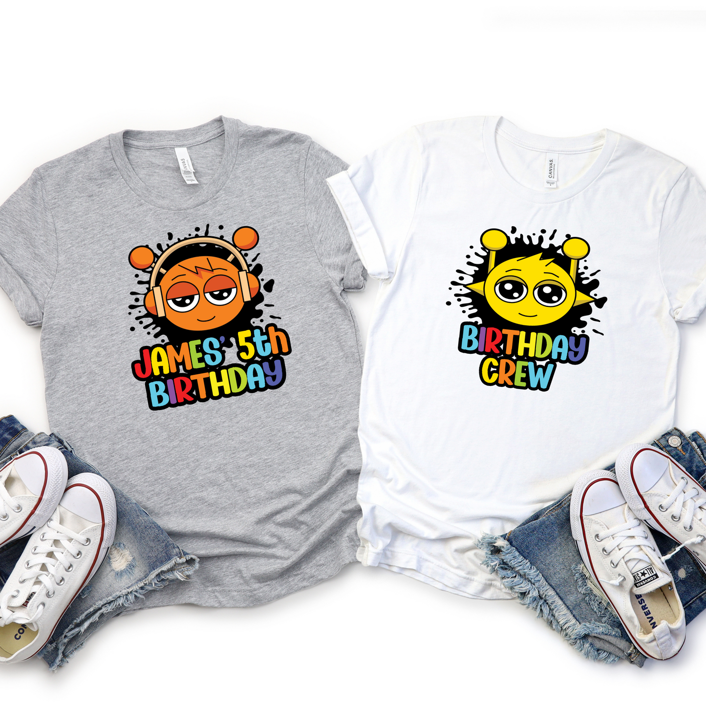 Personalized_Sprunki_Birthday Boy Shirts for Kids and Adults