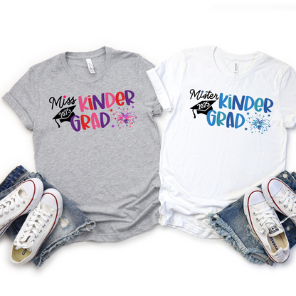 Kinder Graduation Shirt 2025 (Ms. or Mr.) - Matching Family Shirts for Adults and Kids