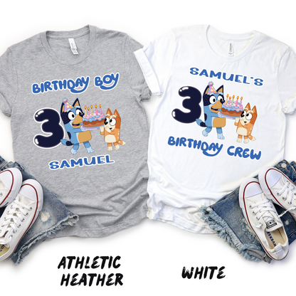 Personalized_Bluey_Birthday Boy Shirts for Kids and Adults