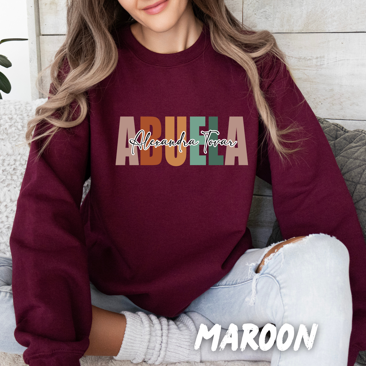 Custom "Abuela" Sweatshirt with her Name