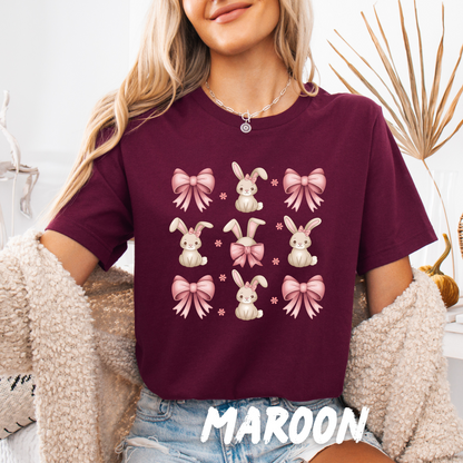 Cute Bunny and Pink Bow T-Shirt