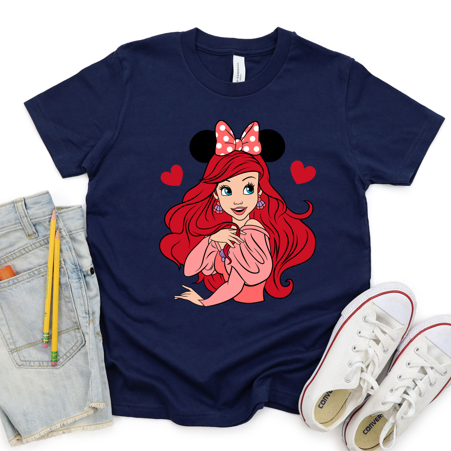 Mermaid Valentines Day Unisex T-Shirt for Adults and Kids