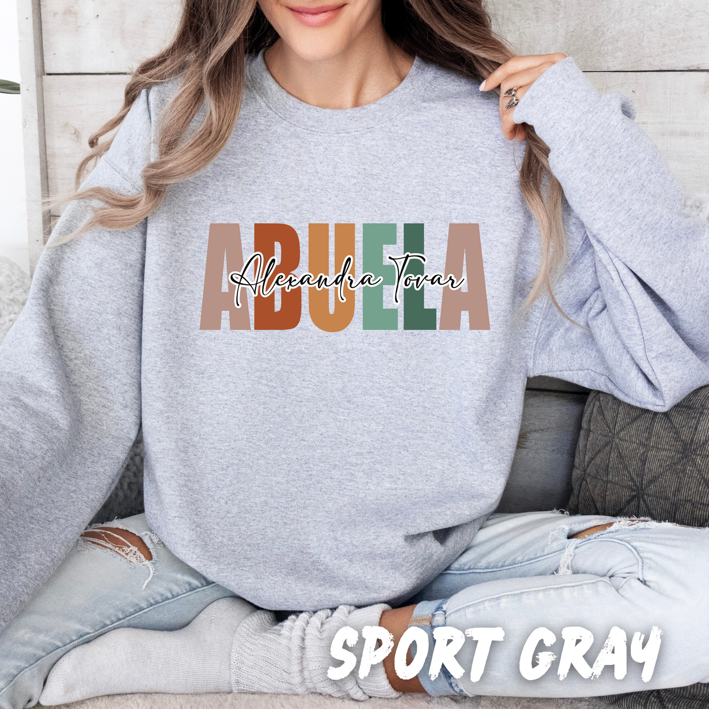 Custom "Abuela" Sweatshirt with her Name