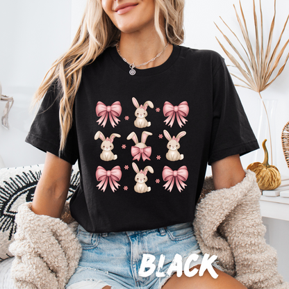 Cute Bunny and Pink Bow T-Shirt