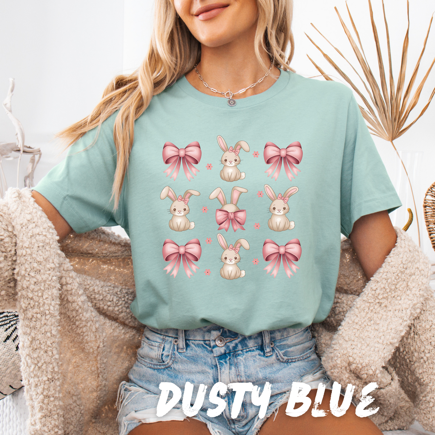 Cute Bunny and Pink Bow T-Shirt