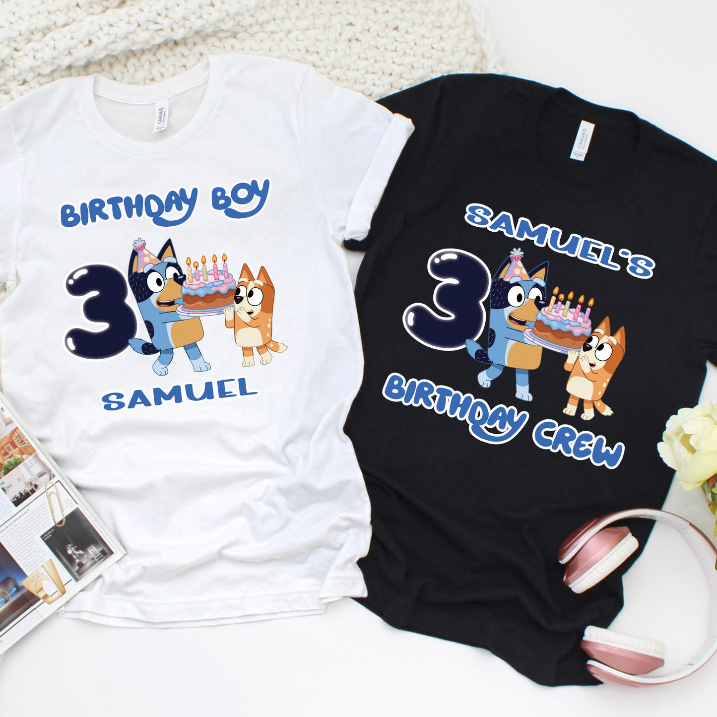 Personalized_Bluey_Birthday Boy Shirts for Kids and Adults