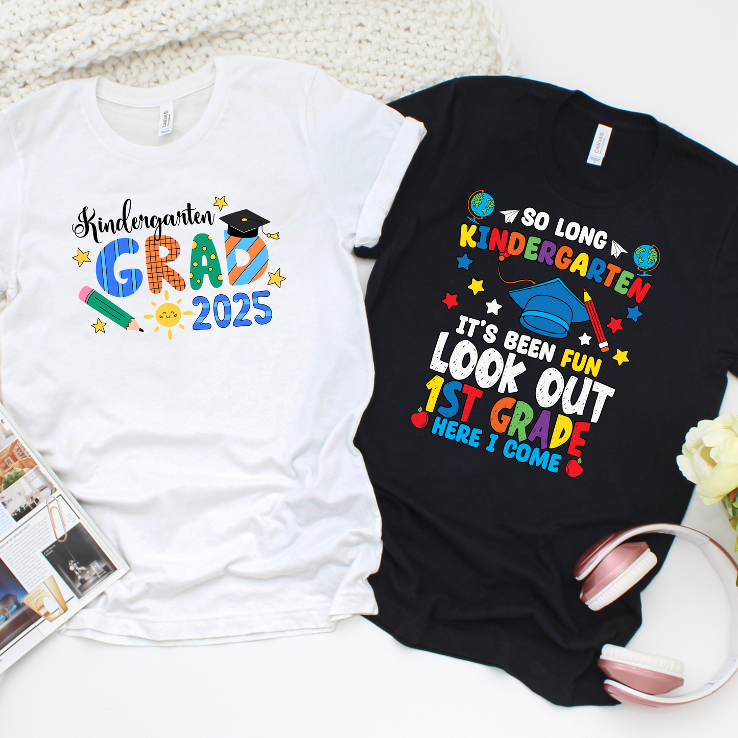 Kinder Graduation Shirt 2025 - Matching Family Shirts for Adults and Kids