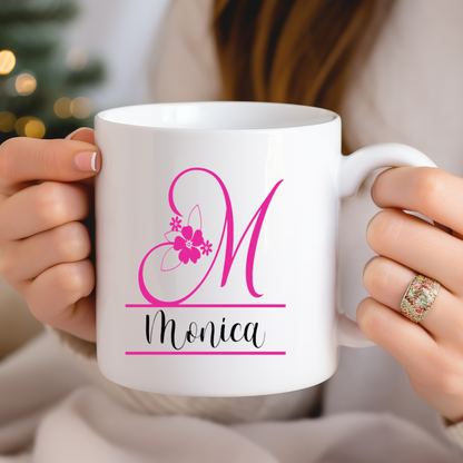 Customized 12oz Monogram Ceramic Coffee Mug with Gift Box