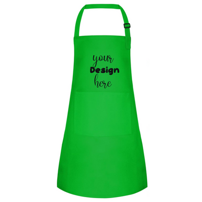 Personalized Logo or Imagen Kids Apron With 2 Pockets