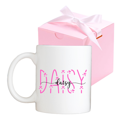 Personalized 12oz Monogram Ceramic Coffee Mug with Gift Box