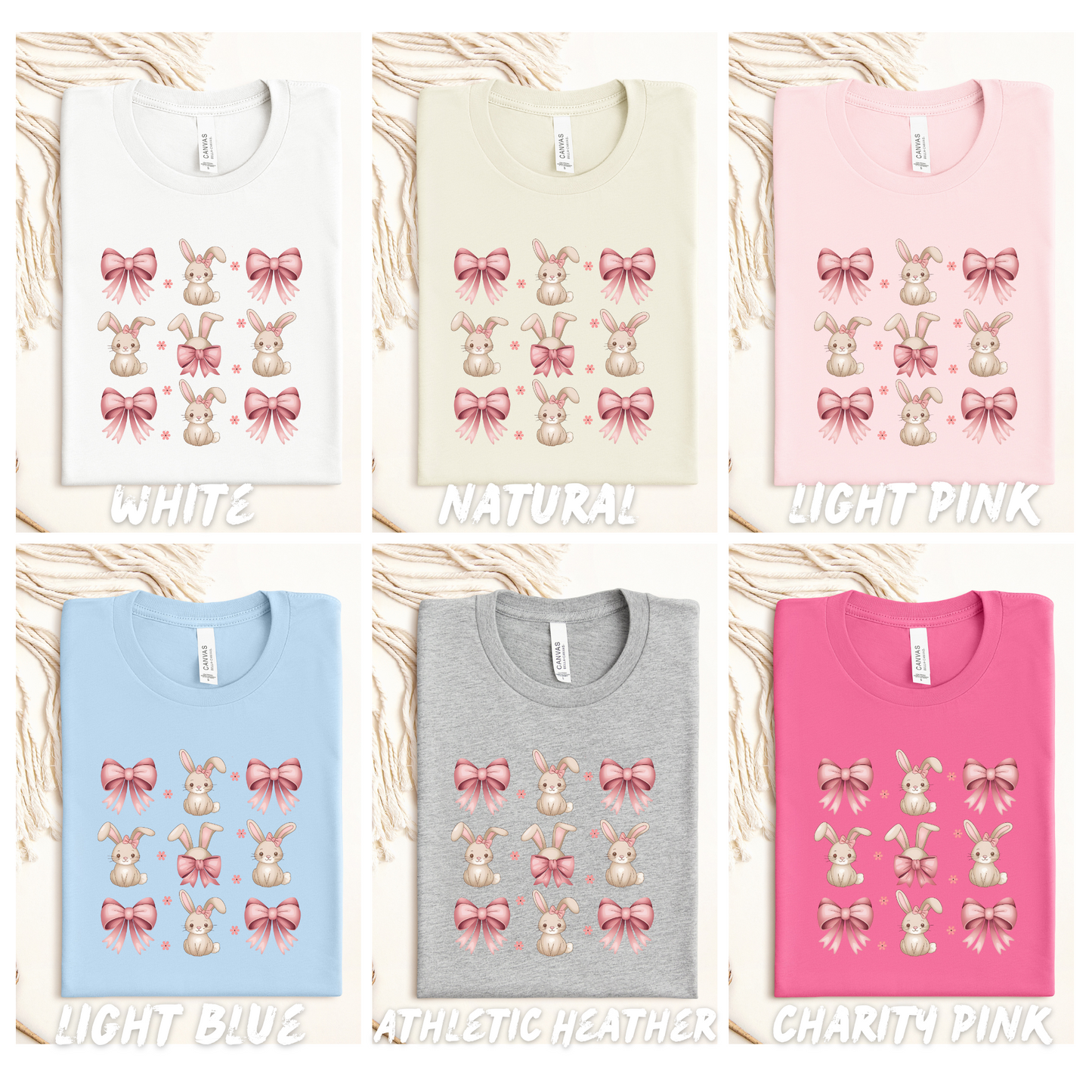 Cute Bunny and Pink Bow T-Shirt
