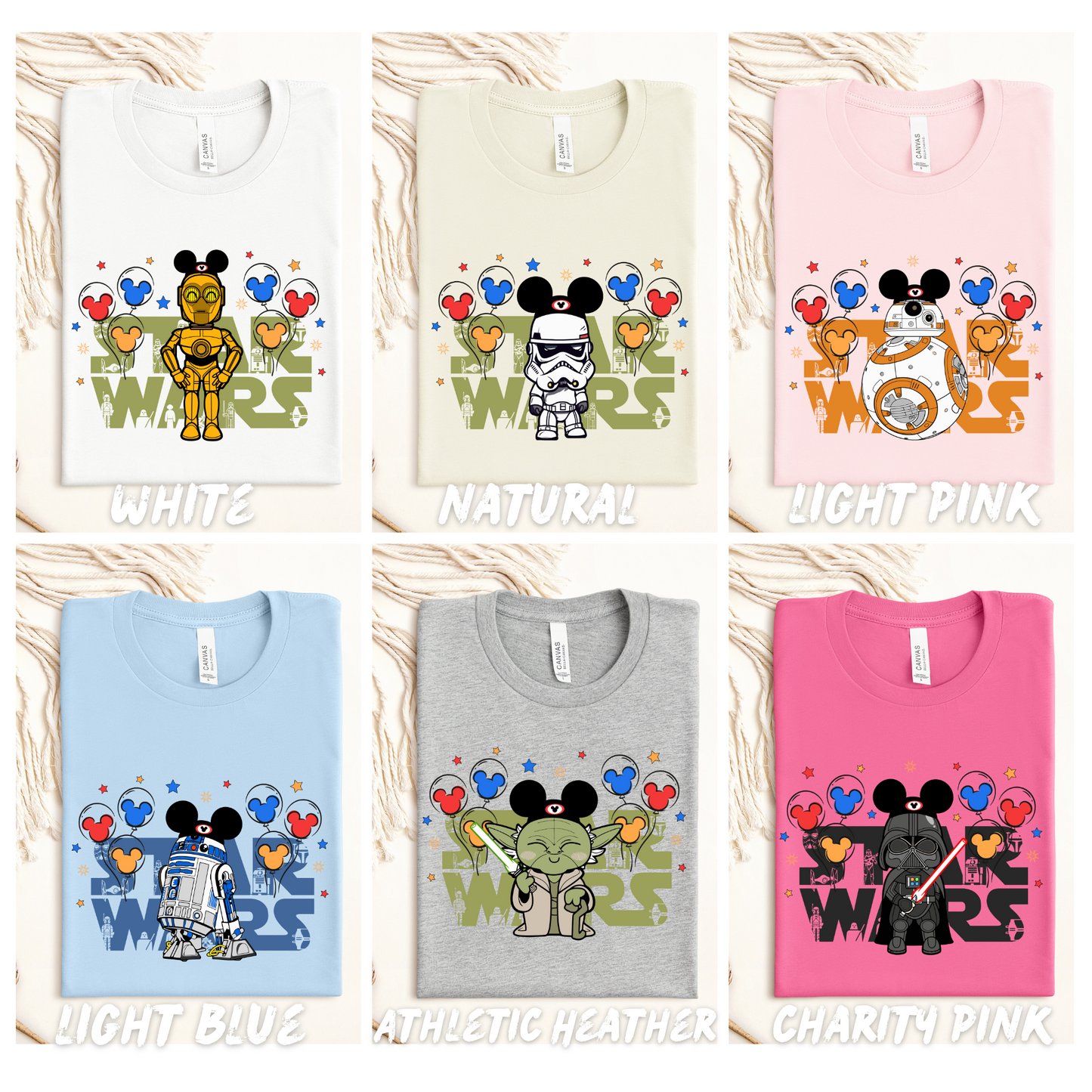 Star-Wars-Mickey-Ears-Matching Shirts adults and kids
