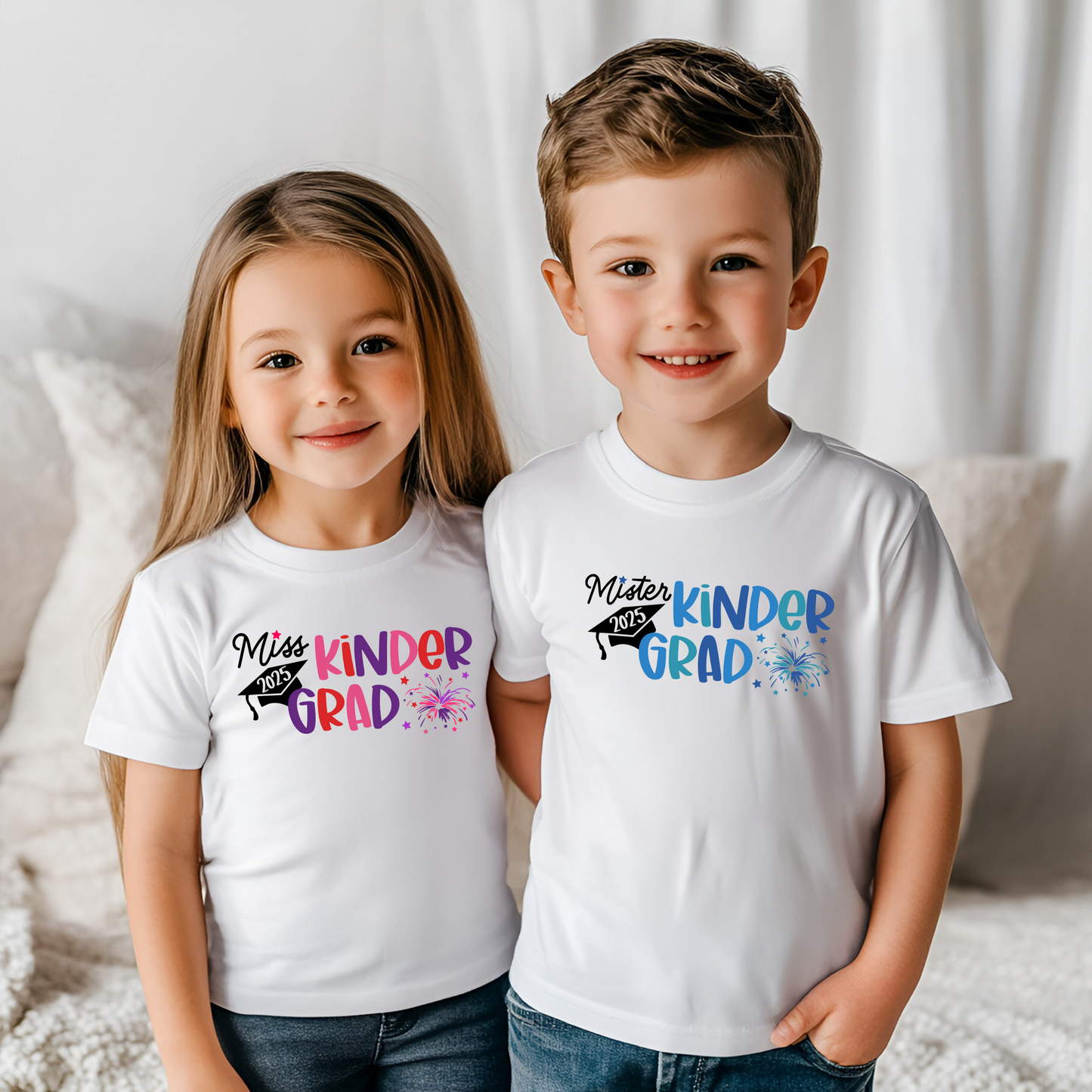 Kinder Graduation Shirt 2025 (Ms. or Mr.) - Matching Family Shirts for Adults and Kids
