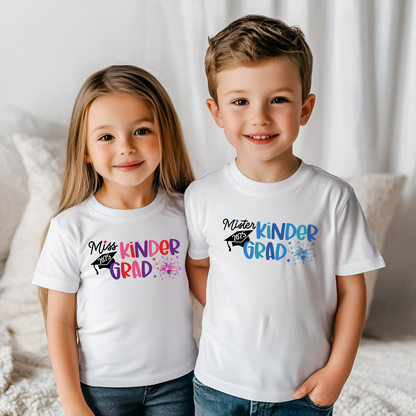Kinder Graduation Shirt 2025 (Ms. or Mr.) - Matching Family Shirts for Adults and Kids