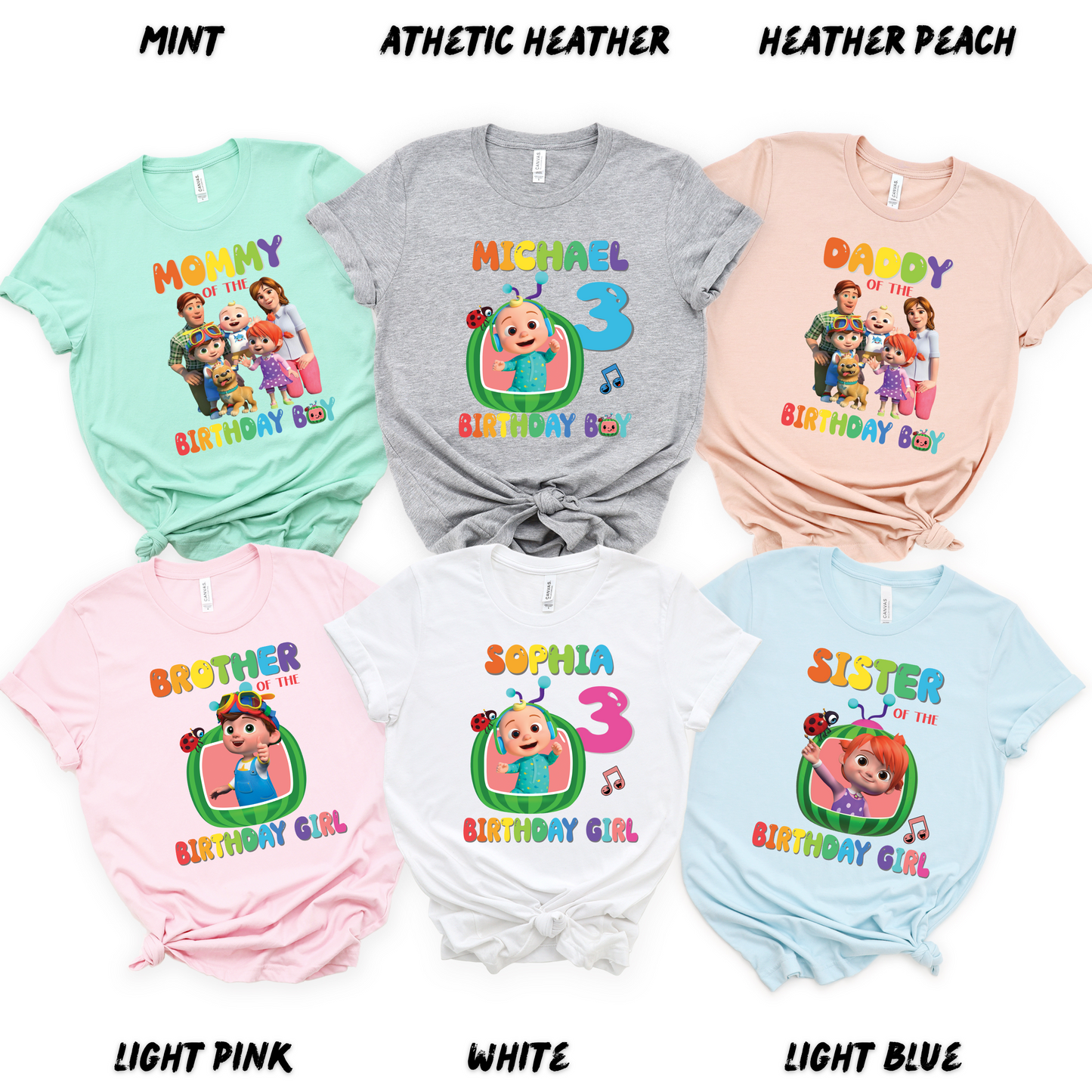 Melon Family Birthday T-shirt | Custom Watermelon Birthday Shirt | Custom Toddler Birthday shirt | Custom Toddler Birthday Tee