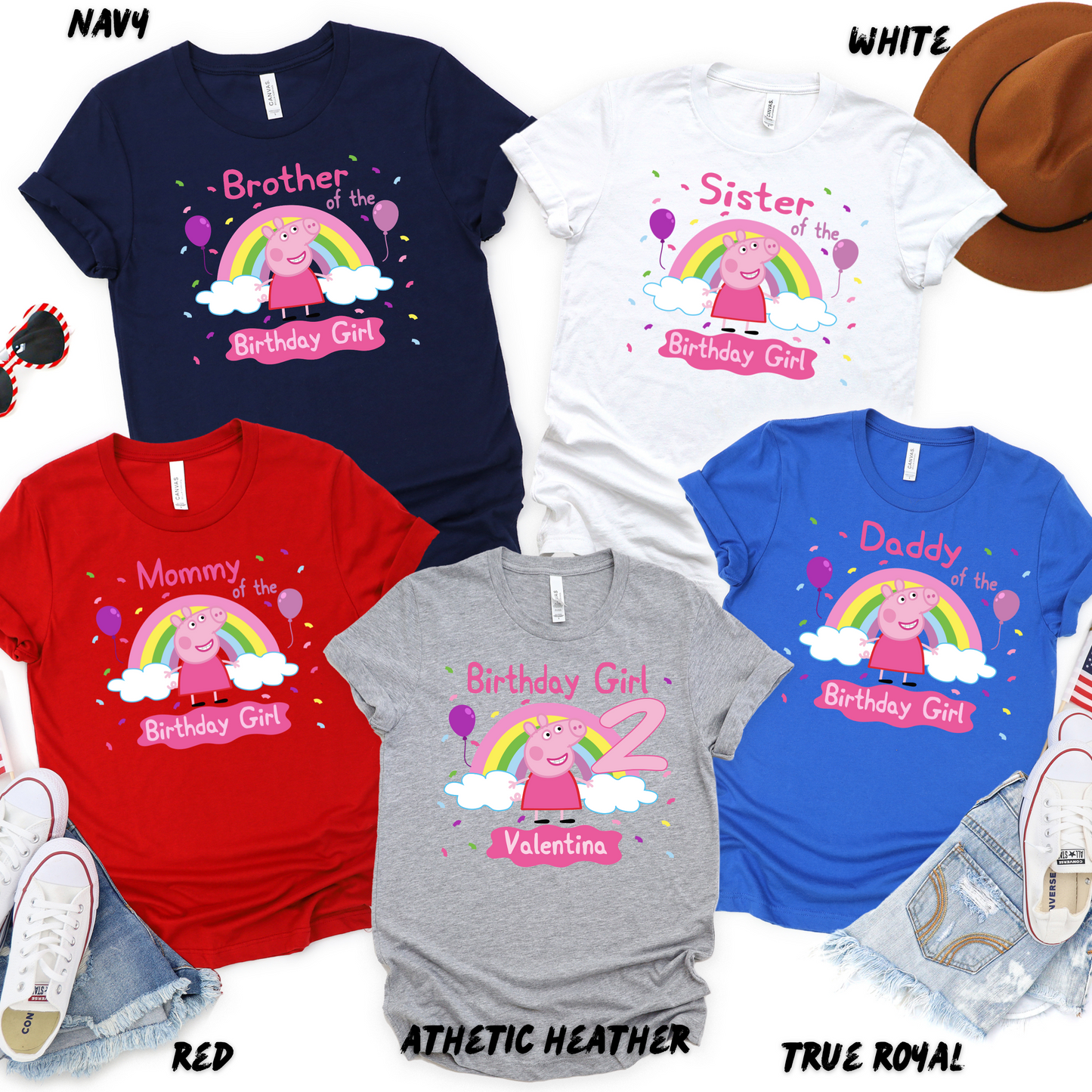 Custom Pig Birthday Shirt Toddler Birthday Gift, Family Matching Birthday Shirts