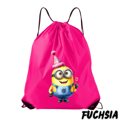 Birthday_Minion Drawstring Backpack