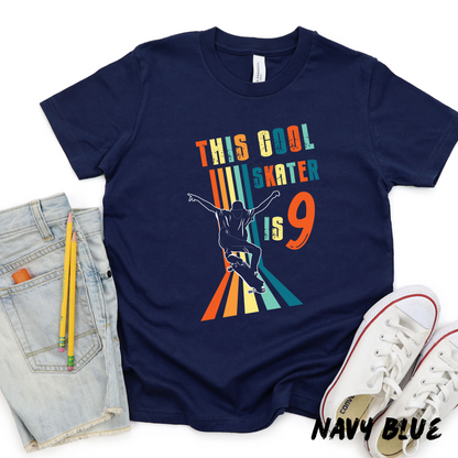 Skateboarding Custom Age Retro Shirt for Kids and Adults