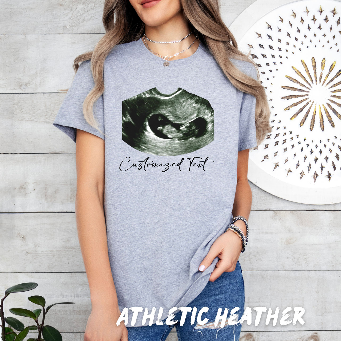 Custom Ultrasound Photo T-Shirt – Personalized Gift for Kids & Adults