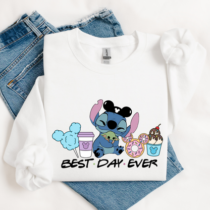 Best Day ever Sweatshirt - Adorable Characters - Matching Family Sweater