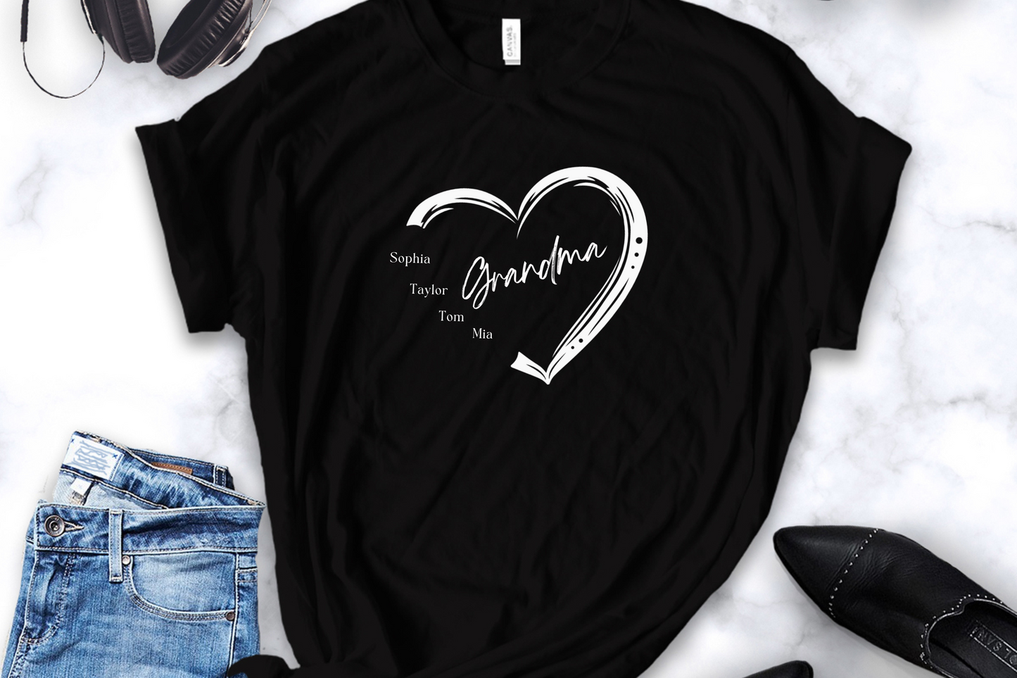 Custom Unisex Gramma Shirt with grandchild names