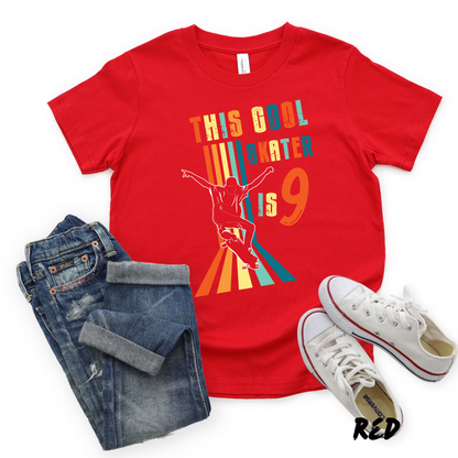 Skateboarding Custom Age Retro Shirt for Kids and Adults