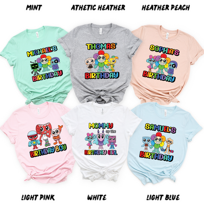 Custom _Dandy's_World Birthday Shirts for Family – Personalized _Dandy's_ World Shirt for Kids – Matching Party Shirt - Gamer Tee