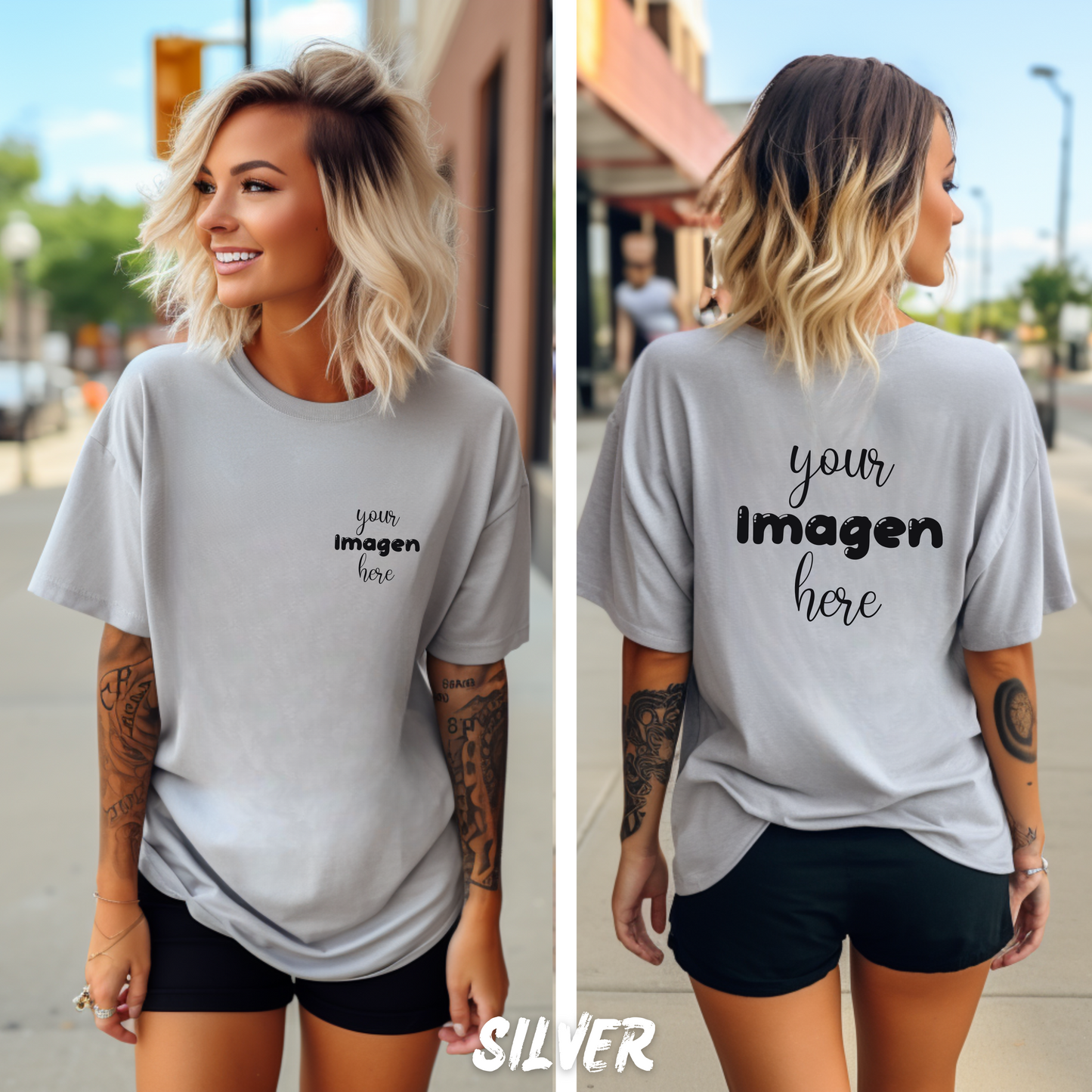 Custom Imagen / logo / text Shirts - Crewneck - Front and Back
