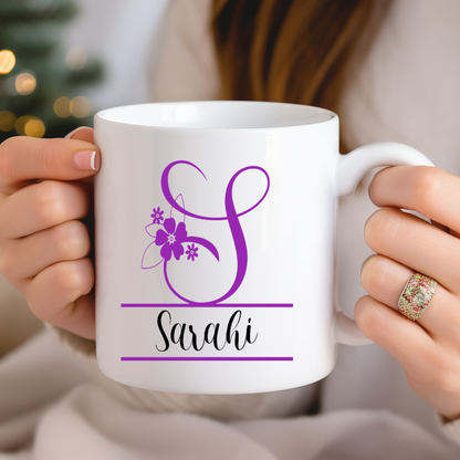 Customized 12oz Monogram Ceramic Coffee Mug with Gift Box