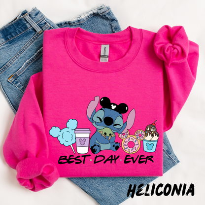 Best Day ever Sweatshirt - Adorable Characters - Matching Family Sweater