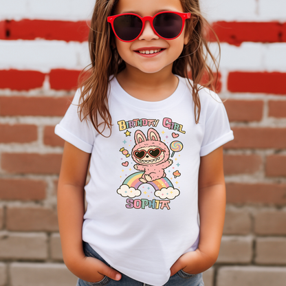 _Labubu_ Birthday T-Shirts - Kawaii Bunny Shirts - Cute Kids Shirt