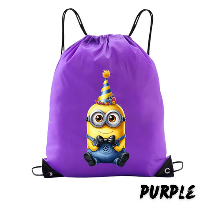 Birthday_Minion Drawstring Backpack