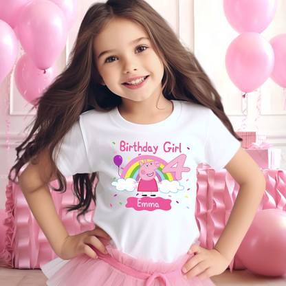 Custom Pig Birthday Shirt Toddler Birthday Gift, Family Matching Birthday Shirts