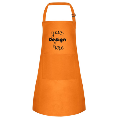 Personalized Logo or Imagen Kids Apron With 2 Pockets