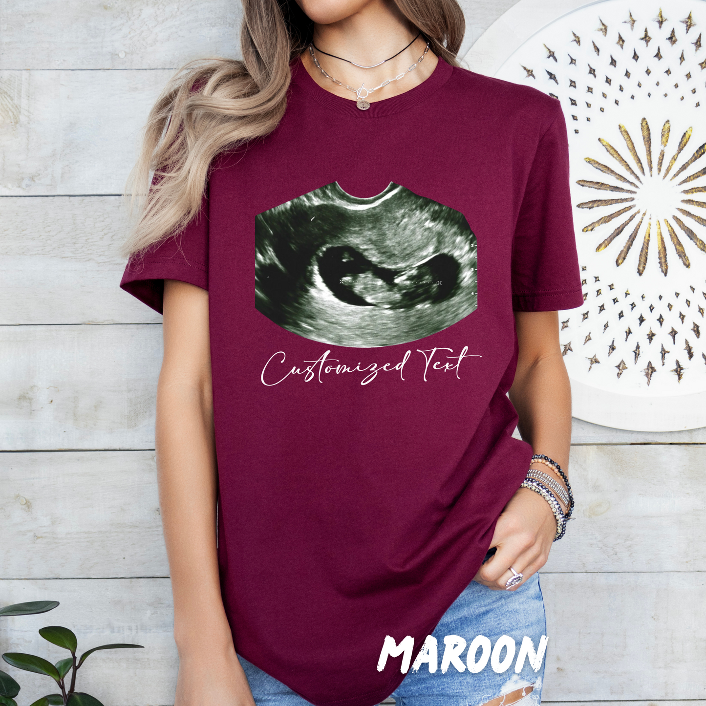 Custom Ultrasound Photo T-Shirt – Personalized Gift for Kids & Adults