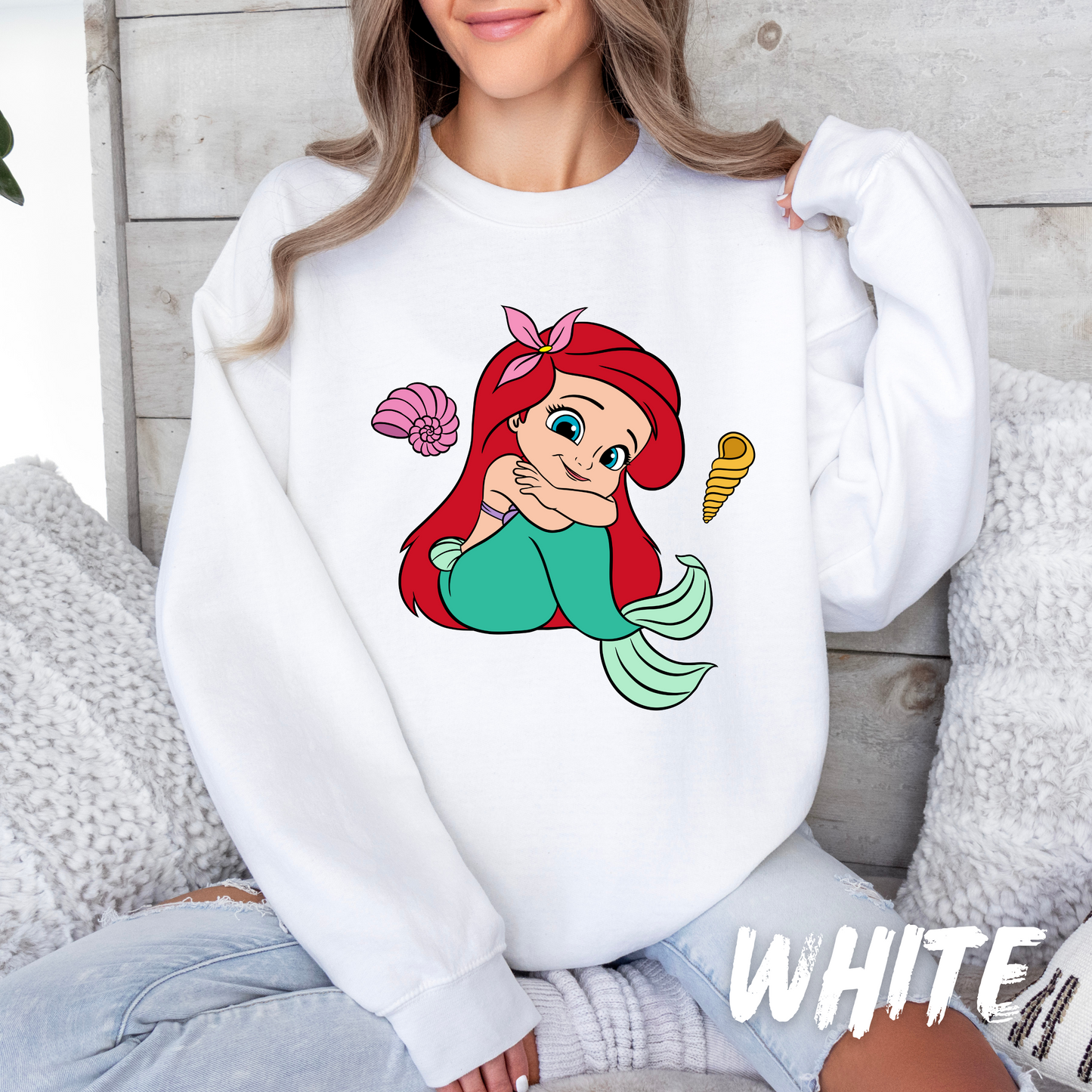 Baby Mermaid Valentine Sweatshirt - Perfect Gift for Valentine’s Day